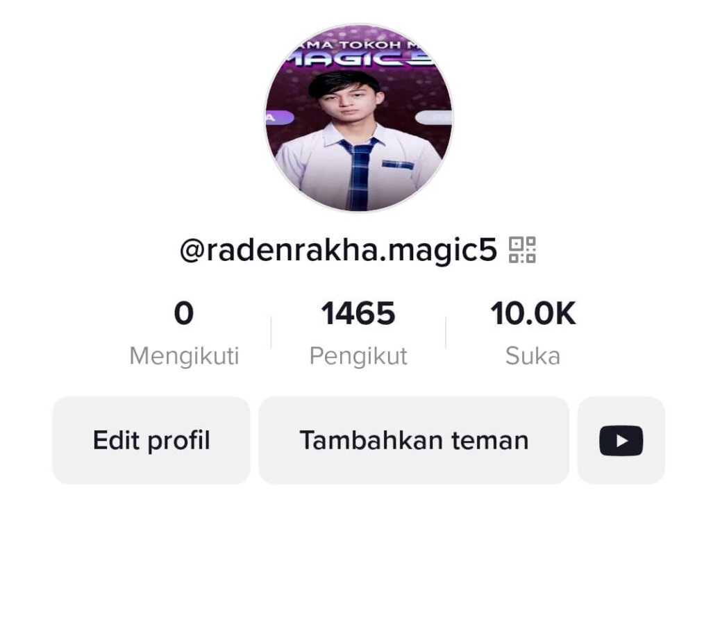 Akun TikTok Raden Rakha Yang Asli