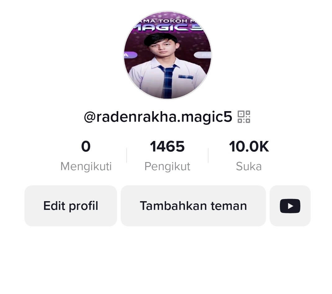 Akun Resmi TikTok Raden Rakha Yang Asli