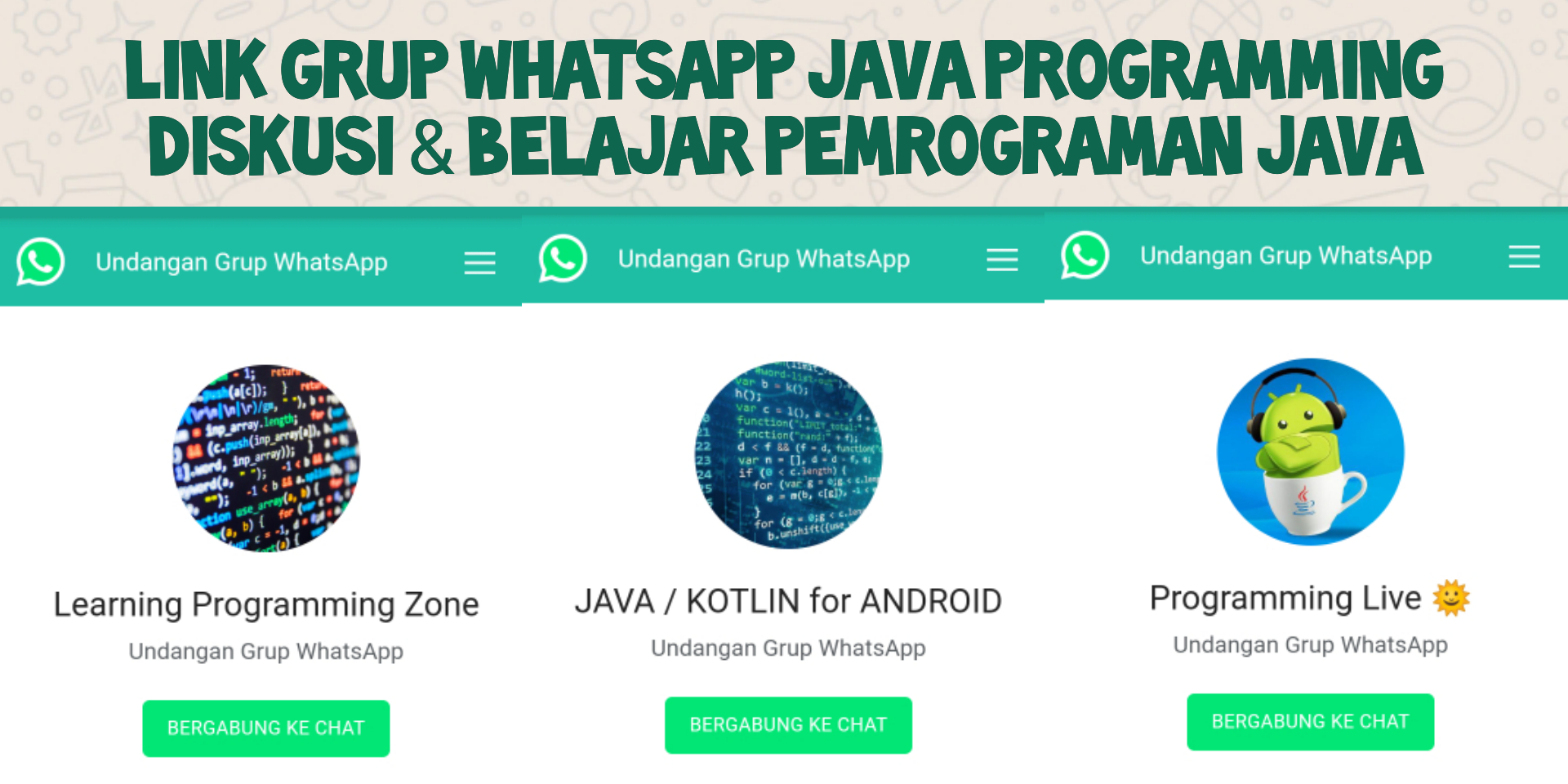 Link Grup Whatsapp Belajar Coding Pemrograman Terbaru 2023