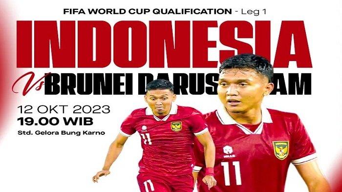 Link Live Streaming Indonesia Vs Brunei Leg Pertama Kualifikasi Piala Dunia Malam Ini