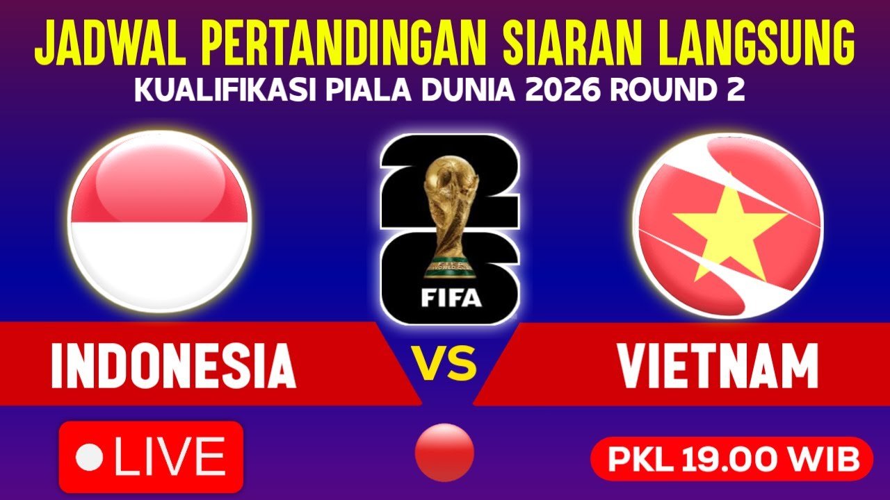 Ini Link Live Streaming Timnas Indonesia vs Timnas Vietnam di Kualifikasi Piala Dunia 2026 Klik di Sini!