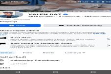 Screenshot of a TikTok profile page for VALEN DA7 showing follower and following counts, with action buttons like Ikuti and Tonton Sekarang on display.