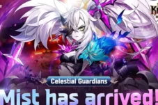 Promotional banner for Seven Knights: Celestial Guardians announcing 'Mist has arrived!'