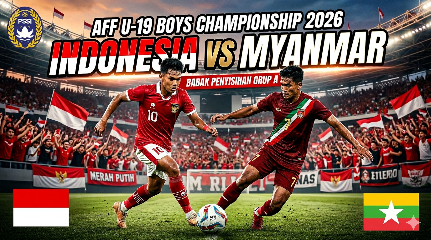 Link Streaming Indonesia vs Myanmar di Piala AFF U-19 2026 Gratis